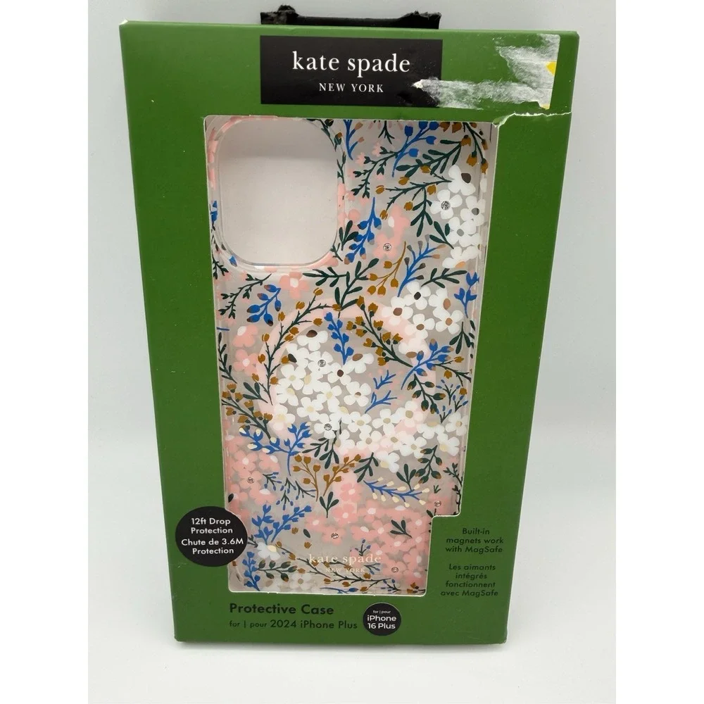 KATE SPADE New York 2024 iPhone 16 Plus Multi Floral Protective Case MagSafe NEW